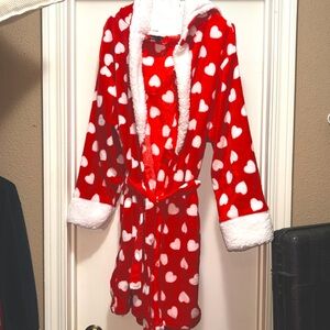 Delia’s Women's Fleece Hooded Tie Robe Size XL